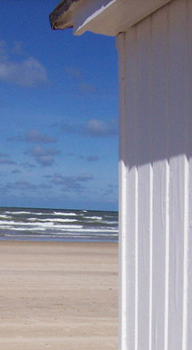 Badehaus am Strand von Løkken in Dänemark